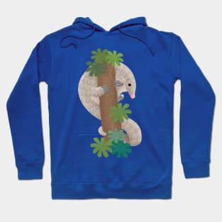 Cute happy pangolin anteater illustration Hoodie